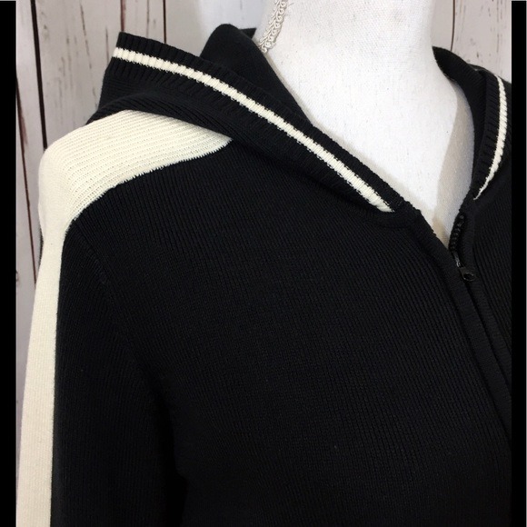 Style & Co. Jackets & Blazers - {STYLE & CO.} - BLACK and OFF-WHITE KNIT JACKET